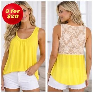 NWOT Yoyo 5 Lace Back Top